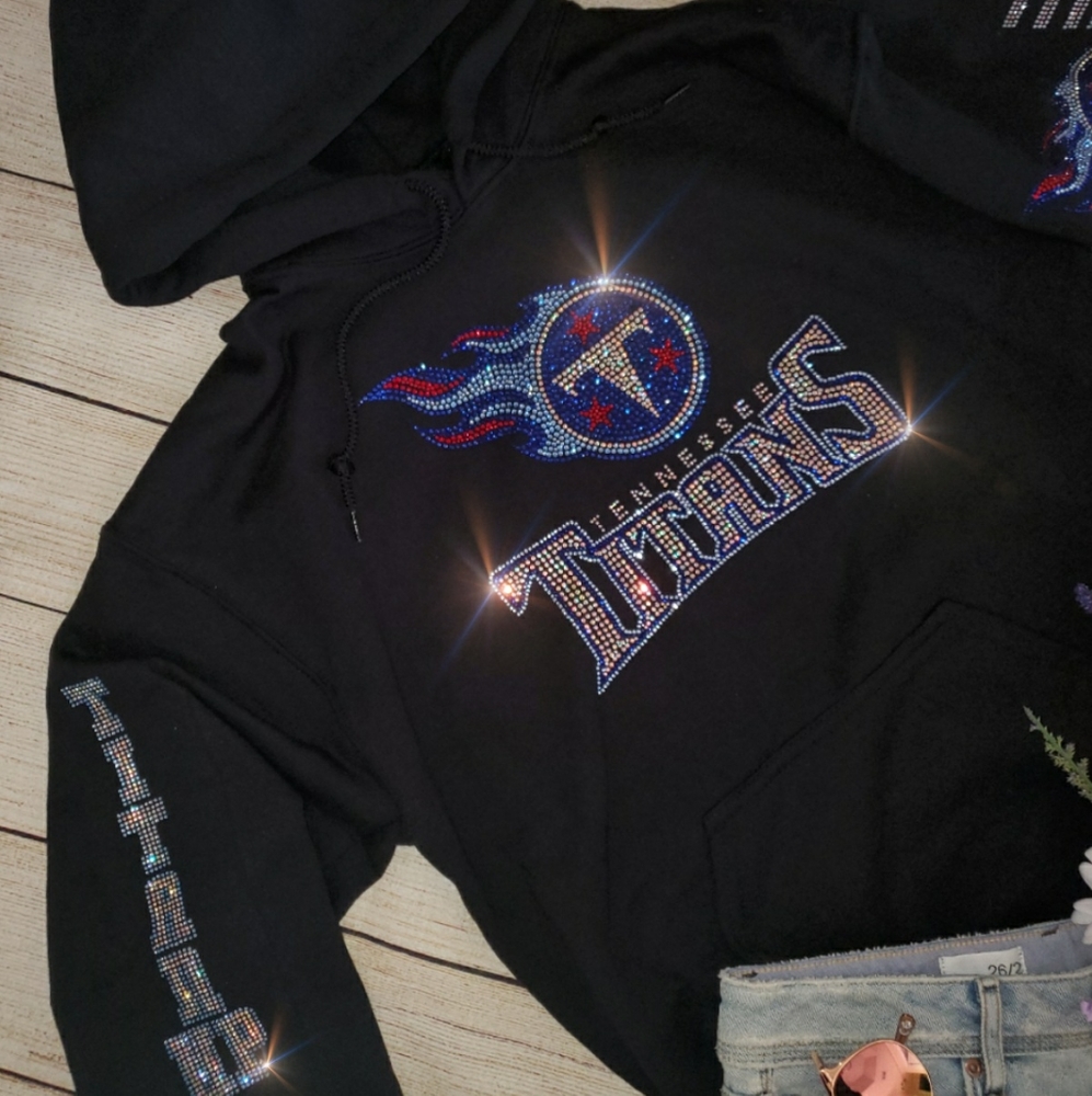 New Tennessee Titans Unisex Women's Bling Hoodie - Picture 2 of 9